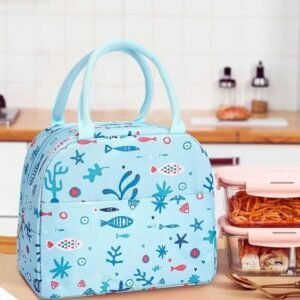 Lunch Bags Unisex Lunch Box Bag - Sea Blue Themeulated Nylon Lun