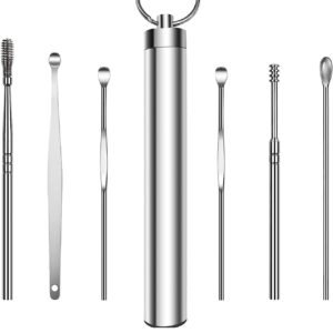 Premium 6 in 1 Ear Wax Cleaner Set, Ear Wax Remover Stainless Steel Tool kit