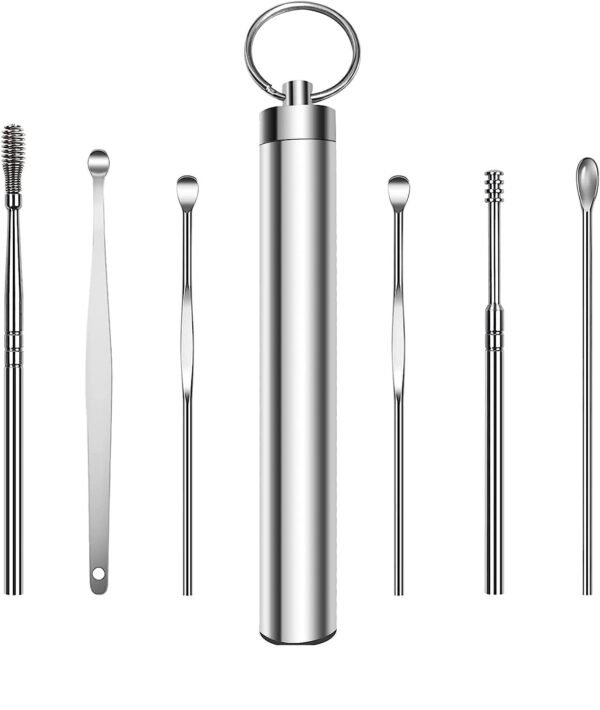 Premium 6 in 1 Ear Wax Cleaner Set, Ear Wax Remover Stainless Steel Tool kit