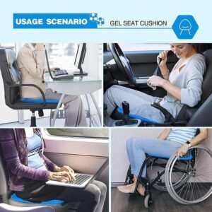 PRODUCT IMAGE: Honeycomb Silicone Gel Cushion Seater For Car, Office Chairs