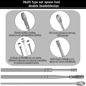 Premium 6 in 1 Ear Wax Cleaner Set, Ear Wax Remover Stainless Steel Tool kit