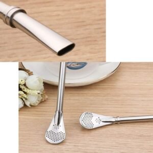 PRODUCT IMAGE: Stainless Steel Straw Filter Spoon 2 pcs