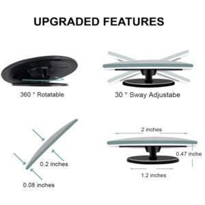 Rear Blind Spot Round Convex Mirror with Adjustable Wide Angle for Cars (2 Pieces)