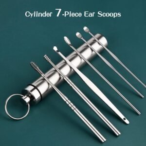Premium 6 in 1 Ear Wax Cleaner Set, Ear Wax Remover Stainless Steel Tool kit