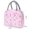 Insulated Nylon Lunch Bags Pink Unicorn Themed