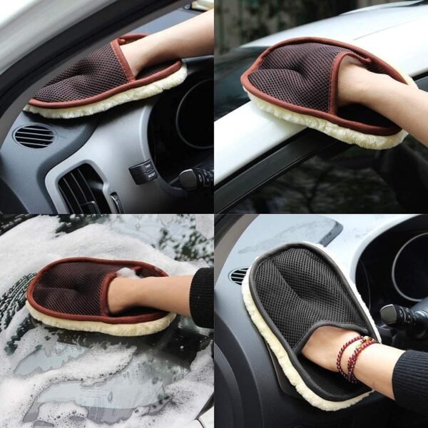 Scratch Free Microfiber Gloves Cleaning Gloves for Cars and Bikes