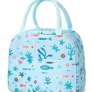 Lunch Bags Unisex Lunch Box Bag - Sea Blue Themeulated Nylon Lun