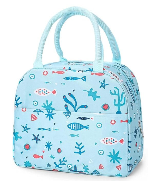 Lunch Bags Unisex Lunch Box Bag - Sea Blue Themeulated Nylon Lun