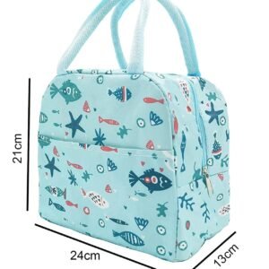 Lunch Bags Unisex Lunch Box Bag - Sea Blue Themeulated Nylon Lun