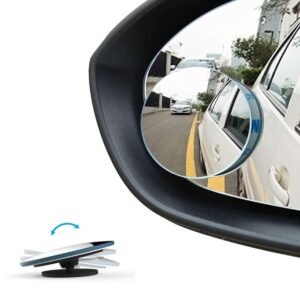 Rear Blind Spot Round Convex Mirror with Adjustable Wide Angle for Cars (2 Pieces)