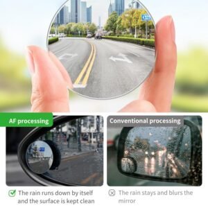 Rear Blind Spot Round Convex Mirror with Adjustable Wide Angle for Cars (2 Pieces)