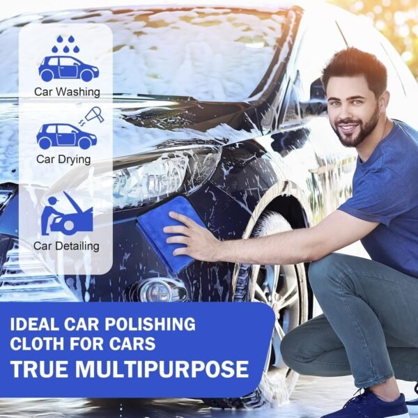 PRODUCT IMAGE: Multipurpose Microfiber Cleaning Cloth 750 GSM (Pack of 1, 40 x 40 cm)