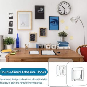 PLASTIC WATERPROOF MAGIC MALE FEMALE WALL STICKER HOOK 8 SETS.