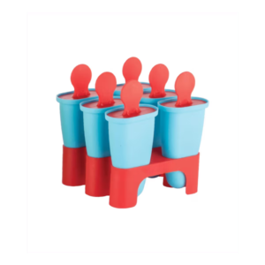 Summer combo 37 Cavity Silicone Ice Cube Tray with Set of 6 Plastic Reusable Ice Pop Makers