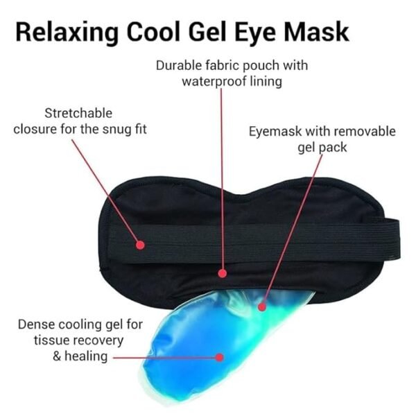 Eye relax Gel Mask|Relief Redness|Eye Pain|Dark Circles|Eye Patches for Women and Men - Image 4