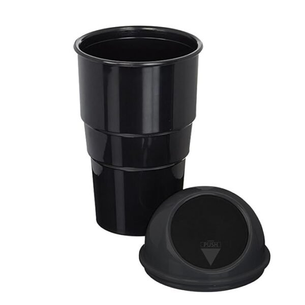 Car Dustbin | Dustbin For Car |Trash Bin | Car Bin Mini | Portable Trash Can, Home, Office (Black) - Image 5