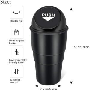 Car Dustbin | Dustbin For Car |Trash Bin | Car Bin Mini | Portable Trash Can, Home, Office (Black)